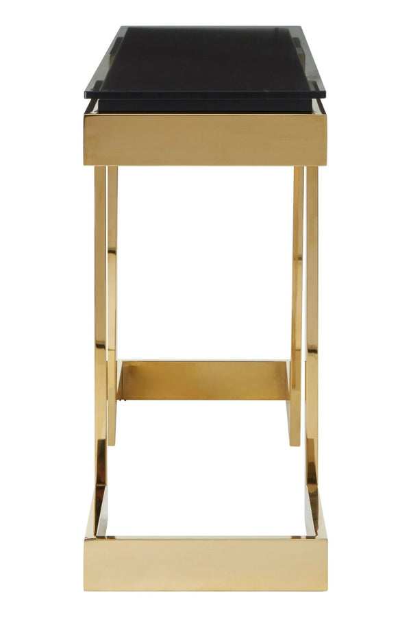 Deana Gold and Black Console Table - XShowhome Limited - Xshowhome