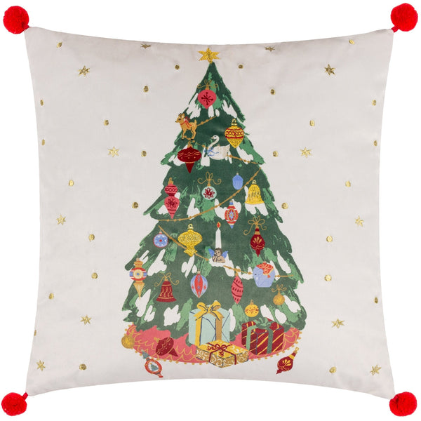 Deck the Halls Tree 43x43 Feather Filled Cushion Multi - Canwell Interiors Limited - Riva