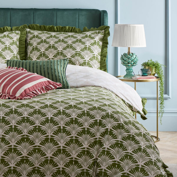 Deco Palm Single Duvet Set Moss - XShowhome Limited - Riva