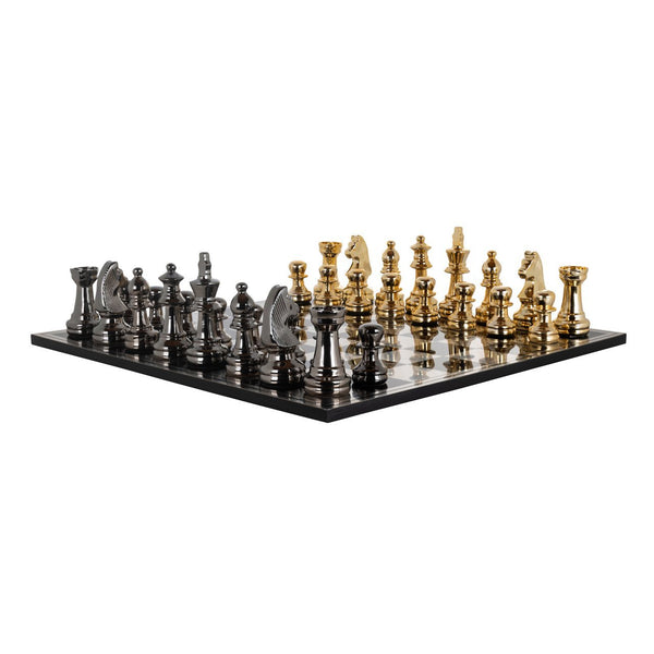 Decorative game Saray black/gold chessboard - Canwell Interiors Limited - Richmond