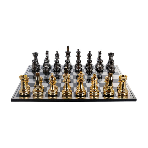 Decorative game Saray black/gold chessboard - Canwell Interiors Limited - Richmond
