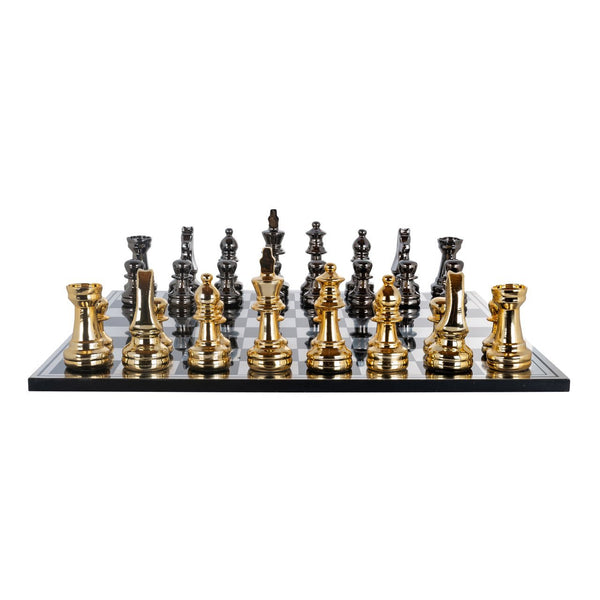 Decorative game Saray black/gold chessboard - Canwell Interiors Limited - Richmond
