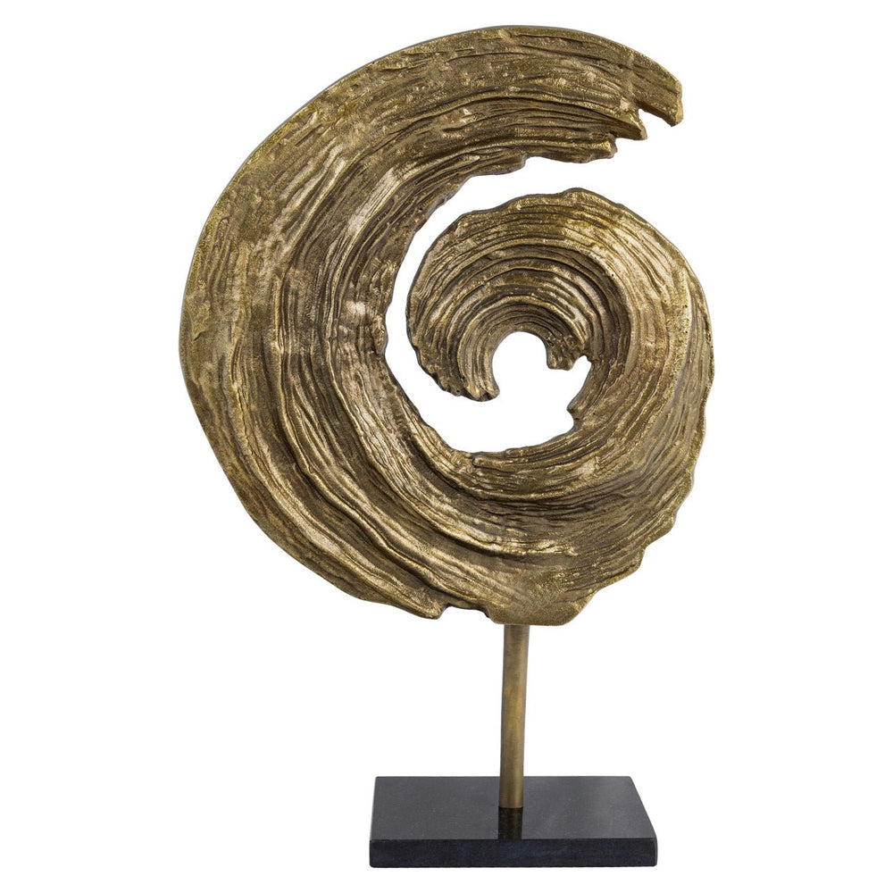 Decorative object Swirl brass antique large - Canwell Interiors Limited - Richmond
