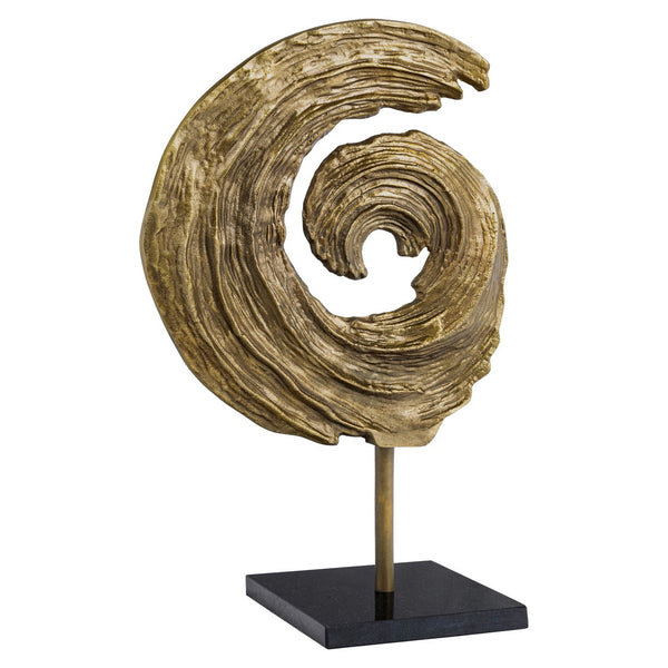 Decorative object Swirl brass antique large - Canwell Interiors Limited - Richmond