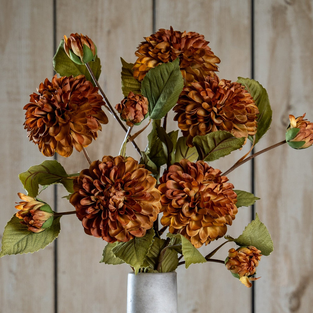 Deep Mustard Dahlia Stem - Canwell Interiors Limited - Hills