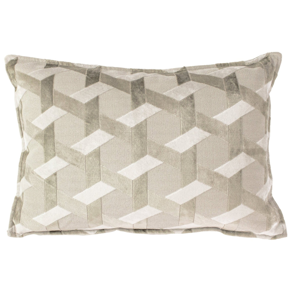 Delano 40x60 Feather Filled Cushion Ivory/taupe - Canwell Interiors Limited - Riva