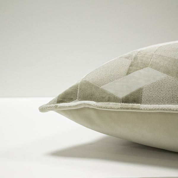 Delano 40x60 Feather Filled Cushion Ivory/taupe - Canwell Interiors Limited - Riva