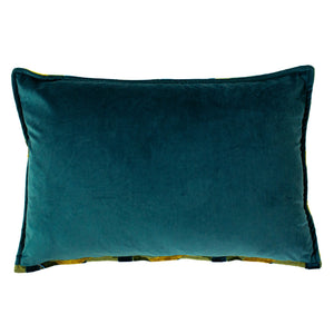 Delano 40x60 Feather Filled Cushion Teal & Gold - Canwell Interiors Limited - Riva