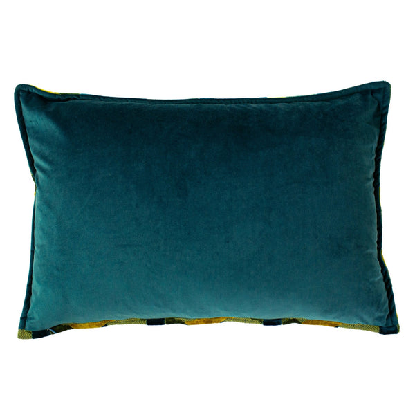 Delano 40x60 Feather Filled Cushion Teal & Gold - Canwell Interiors Limited - Riva