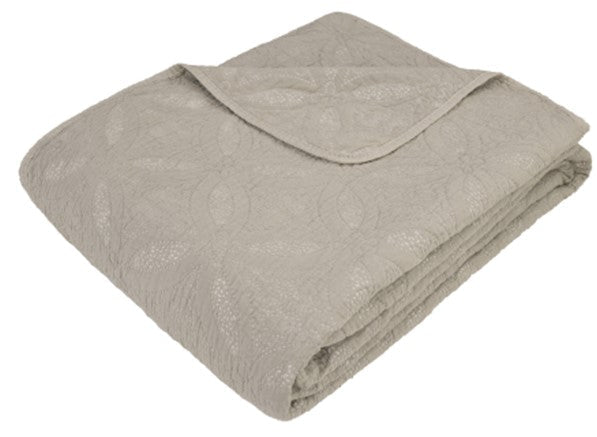 Delicate Stonewash Quilt Taupe 240x260 - Canwell Interiors Limited - Malini