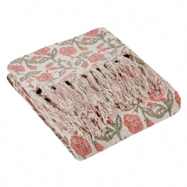 Delphine 130x170 Throw Coral - Canwell Interiors Limited - Riva