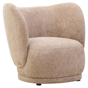 Delray Deep Stone Chenille Curved Chair - Canwell Interiors Limited - Xshowhome