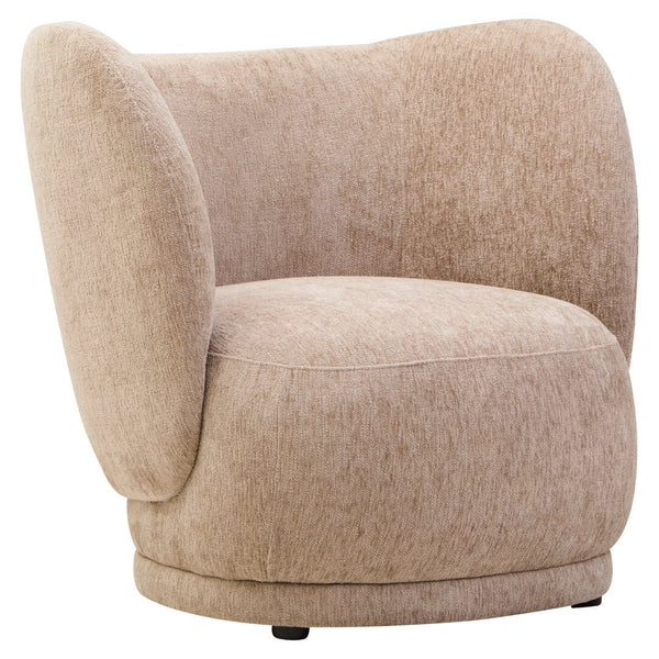 Delray Deep Stone Chenille Curved Chair - Canwell Interiors Limited - Xshowhome