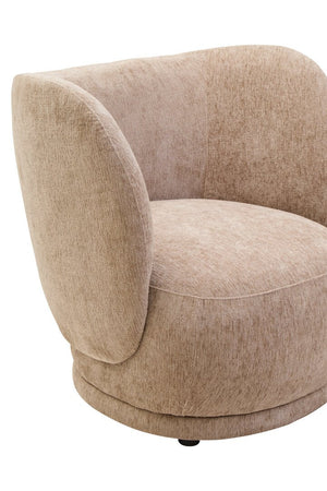 Delray Deep Stone Chenille Curved Chair - Canwell Interiors Limited - Xshowhome
