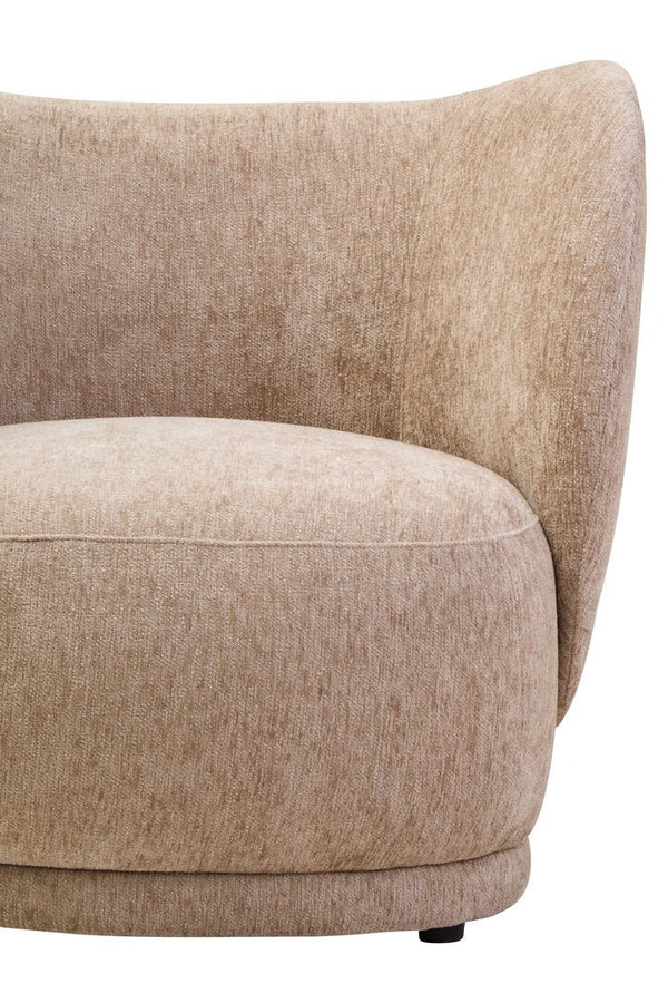 Delray Deep Stone Chenille Curved Chair - Canwell Interiors Limited - Xshowhome