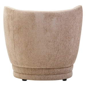 Delray Deep Stone Chenille Curved Chair - Canwell Interiors Limited - Xshowhome