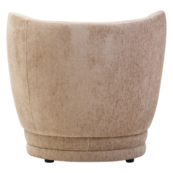 Delray Deep Stone Chenille Curved Chair - XShowhome Limited - Xshowhome