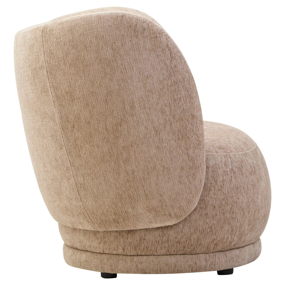 Delray Deep Stone Chenille Curved Chair - XShowhome Limited - Xshowhome