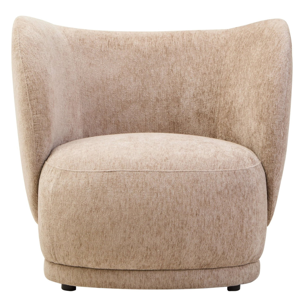 Delray Deep Stone Chenille Curved Chair - XShowhome Limited - Xshowhome