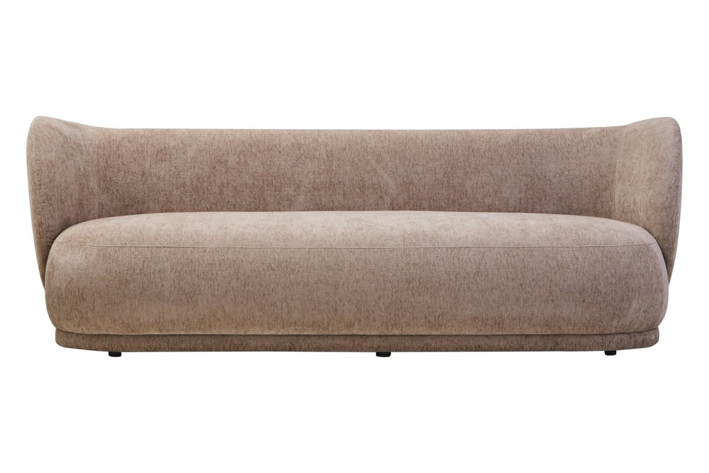 Delray Deep Stone Chenille Curved Three Seater Sofa - XShowhome Limited - Xshowhome