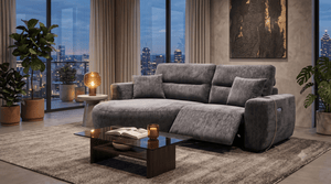 Denver Sofa Black Electric Recliner Left Hand - XShowhome Limited - Xshowhome