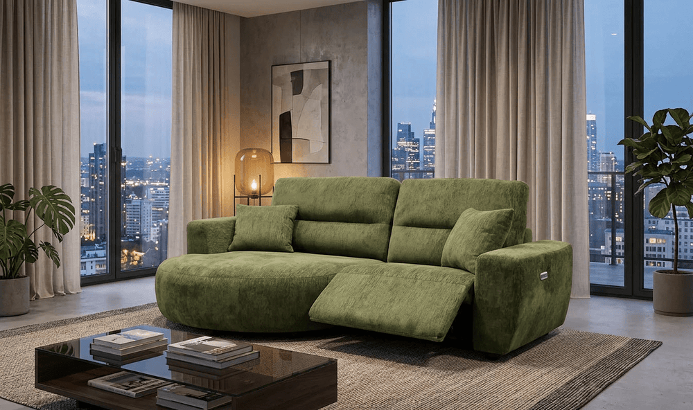 Denver Sofa Green Electric Recliner Left Hand - XShowhome Limited - Xshowhome