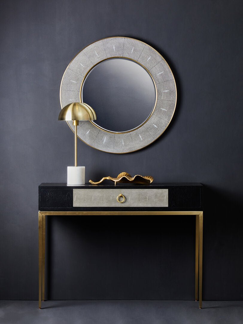 Deruta Shagreen Effect One Drawer Console Table - Canwell Interiors Limited - Xshowhome