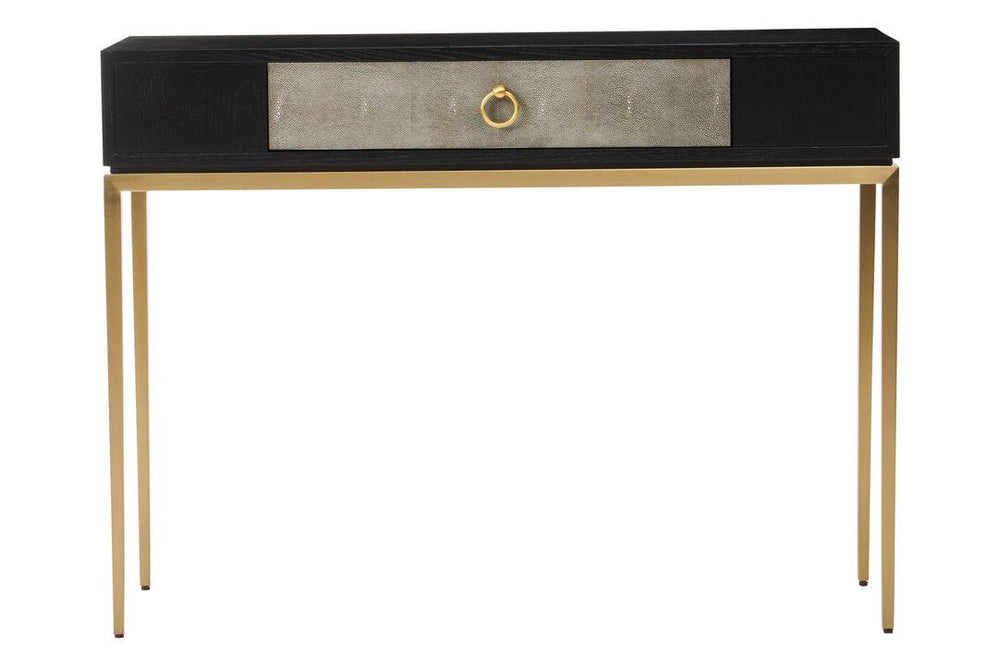 Deruta Shagreen Effect One Drawer Console Table - Canwell Interiors Limited - Xshowhome