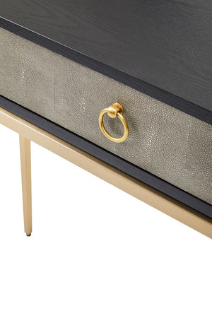 Deruta Shagreen Effect One Drawer Console Table - Canwell Interiors Limited - Xshowhome