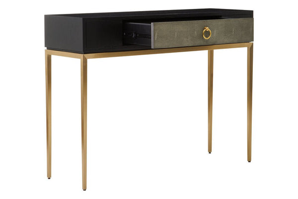 Deruta Shagreen Effect One Drawer Console Table - Canwell Interiors Limited - Xshowhome