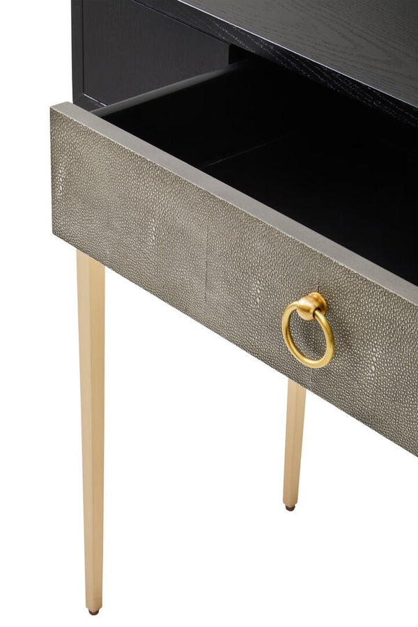 Deruta Shagreen Effect One Drawer Console Table - Canwell Interiors Limited - Xshowhome