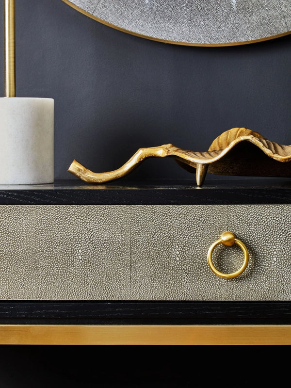 Deruta Shagreen Effect One Drawer Console Table - XShowhome Limited - Xshowhome