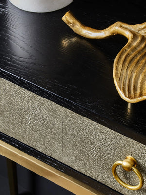 Deruta Shagreen Effect One Drawer Console Table - XShowhome Limited - Xshowhome
