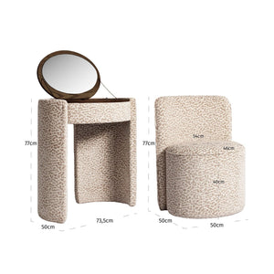 Desk Roxenne Beige Leopard Dressing Table - XShowhome Limited - Richmond