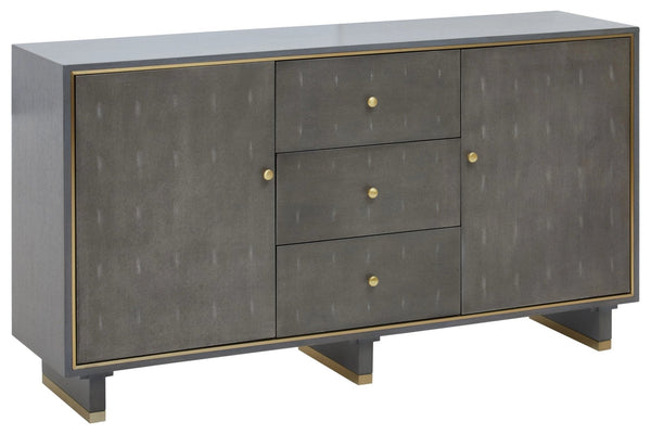 Deskey Grey Shagreen Effect Three Drawer Sideboard - XShowhome Limited - Xshowhome