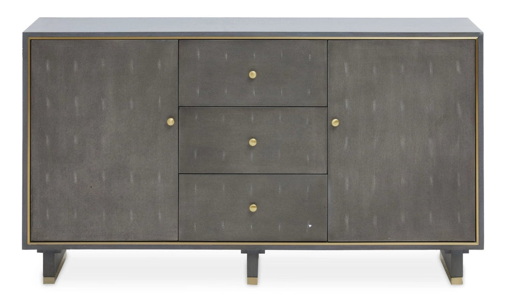 Deskey Grey Shagreen Effect Three Drawer Sideboard - XShowhome Limited - Xshowhome