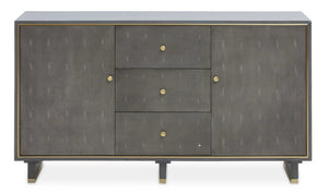 Deskey Grey Shagreen Effect Three Drawer Sideboard - XShowhome Limited - Xshowhome