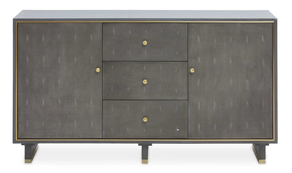 Deskey Grey Shagreen Effect Three Drawer Sideboard - XShowhome Limited - Xshowhome