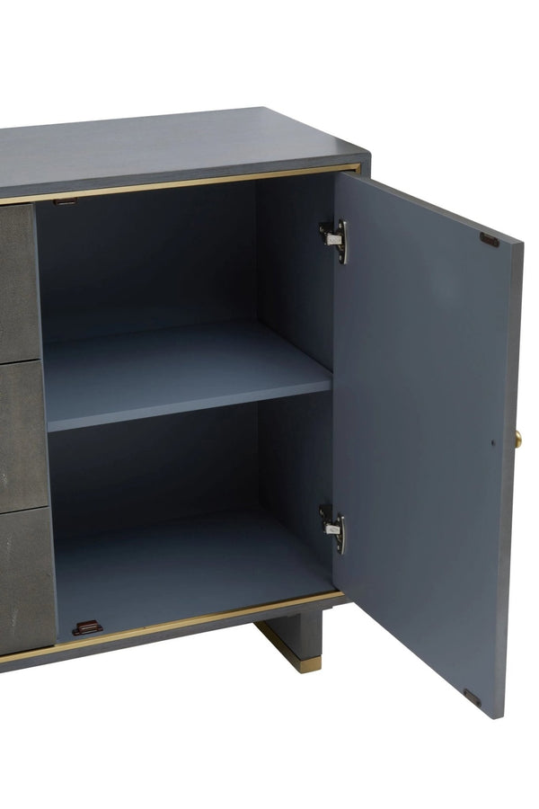 Deskey Grey Shagreen Effect Three Drawer Sideboard - XShowhome Limited - Xshowhome