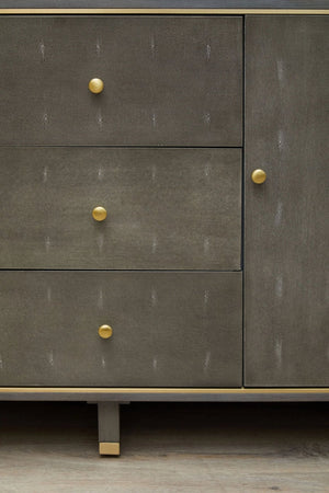 Deskey Grey Shagreen Effect Three Drawer Sideboard - XShowhome Limited - Xshowhome
