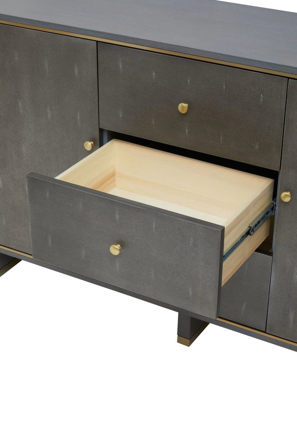 Deskey Grey Shagreen Effect Three Drawer Sideboard - XShowhome Limited - Xshowhome