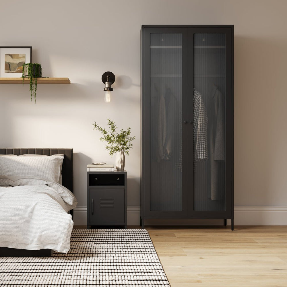 Dillon Black Bedside Cabinet - Canwell Interiors Limited - Canwell
