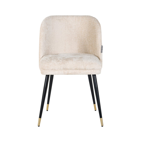 Dining chair Alicia FR white chenille fire retardant - Canwell Interiors Limited - Richmond