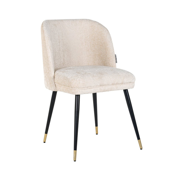 Dining chair Alicia FR white chenille fire retardant - Canwell Interiors Limited - Richmond