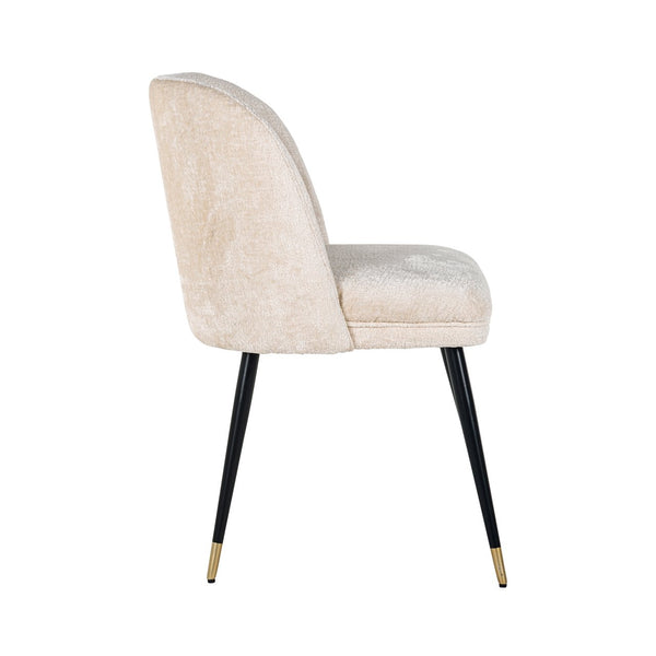 Dining chair Alicia FR white chenille fire retardant - Canwell Interiors Limited - Richmond