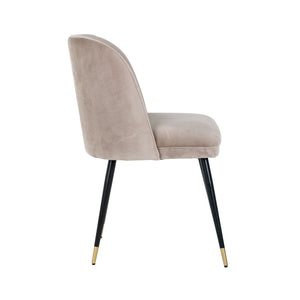 Dining chair Alicia khaki velvet fire retardant - Canwell Interiors Limited - Richmond