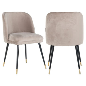 Dining chair Alicia khaki velvet fire retardant - Canwell Interiors Limited - Richmond