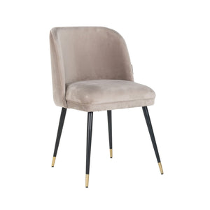 Dining chair Alicia khaki velvet fire retardant - Canwell Interiors Limited - Richmond