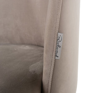 Dining chair Alicia khaki velvet fire retardant - Canwell Interiors Limited - Richmond