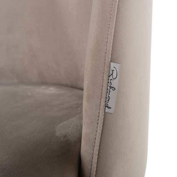 Dining chair Alicia khaki velvet fire retardant - Canwell Interiors Limited - Richmond
